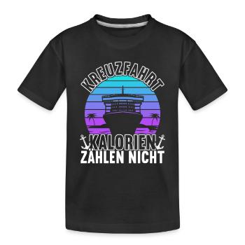 Kreuzfahrt Kreuzfahrtschiff - Kinder Premium Bio T-Shirt - Schwarz - Vorne