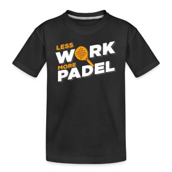 Padel Paddle Tennis Sport Little Work I Gift - Kids' Premium Organic T-Shirt - black - Front