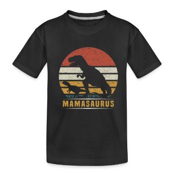 MamaSaurus Dino Mama Dinosaure Mama Dino Mama - T-shirt bio Premium Enfant - noir - Devant