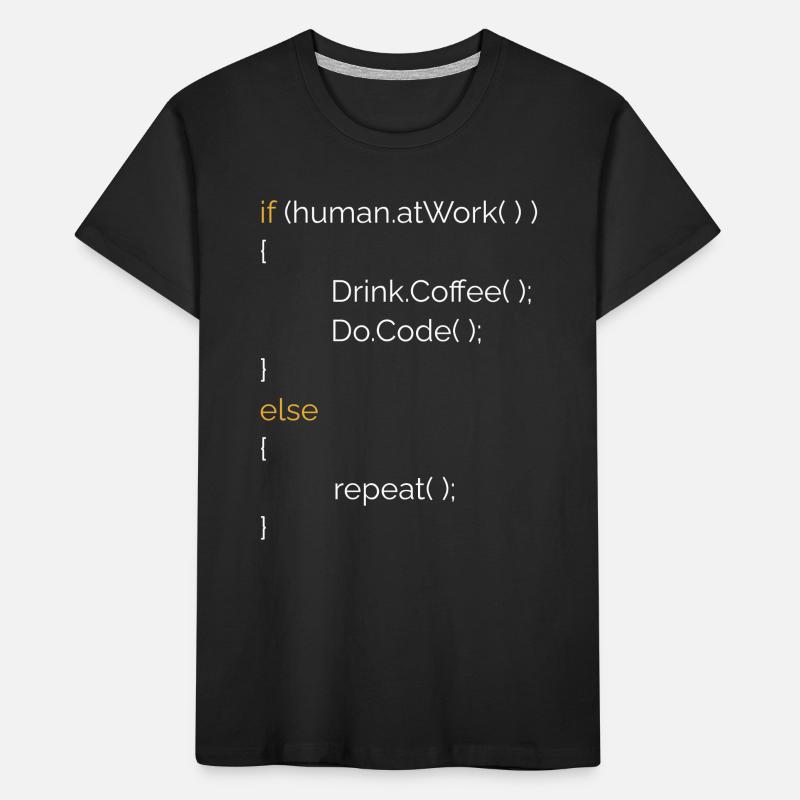 Programmeur Informaticien Café Cadeau C# Java T-shirt bio Premium Enfant