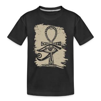 Ancient Egypt I Egyptian Mythology I Horus I Eye - Kinder Premium Bio T-Shirt - Schwarz - Vorne