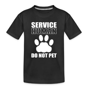 Service Human Do Not Pet Hundehalter - Kinder Premium Bio T-Shirt - Schwarz - Vorne