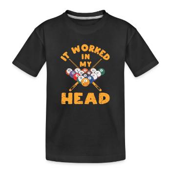 Ça a marché dans ma tête Funny Pool Billiards - T-shirt bio Premium Enfant - noir - Devant