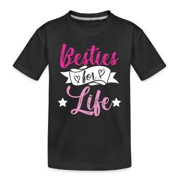 bester freunde - Kinder Premium Bio T-Shirt - Schwarz - Vorne