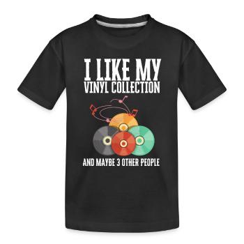 Vinyl Record Store et Vinyles LP Record Music - T-shirt bio Premium Enfant - noir - Devant
