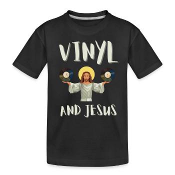 Vinyl Record Store et Vinyles LP Record Music - T-shirt bio Premium Enfant - noir - Devant