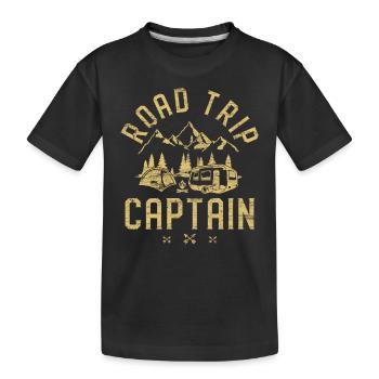 Road Trip Captain Off-road Camper Gift - Kinder Premium Bio T-Shirt - Schwarz - Vorne