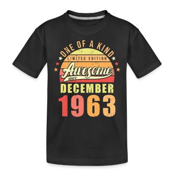 Geburtstag Dezember 1963 - Kinder Premium Bio T-Shirt - Schwarz - Vorne