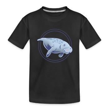 Süße Florida Seekuh - Kinder Premium Bio T-Shirt - Schwarz - Vorne