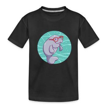 Liebe Seekühe - Kinder Premium Bio T-Shirt - Schwarz - Vorne