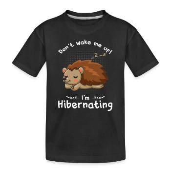 Hibernation Don’t Wake Me Hedgehogs - T-shirt bio Premium Enfant - noir - Devant