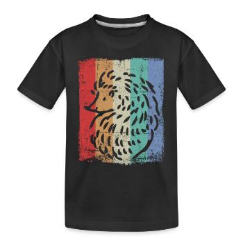 Hedgehog - Kids' Premium Organic T-Shirt - black - Front