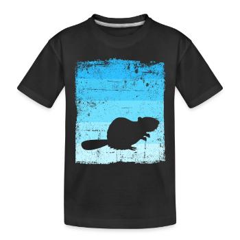 Biber - Kinder Premium Bio T-Shirt - Schwarz - Vorne