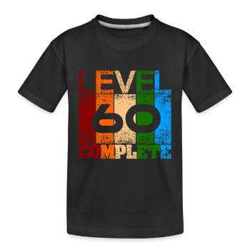 Endlich bin ich 60 - Kinder Premium Bio T-Shirt - Schwarz - Vorne