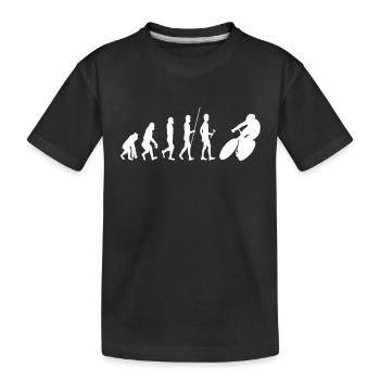 Évolution du vélo de route - T-shirt bio Premium Enfant - noir - Devant