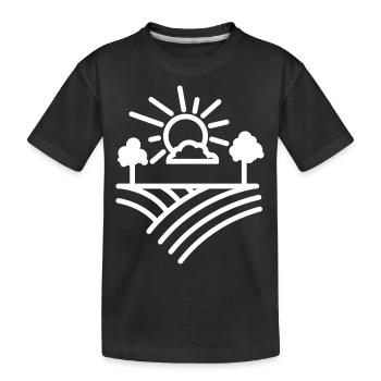 Farm Landwirt - Kinder Premium Bio T-Shirt - Schwarz - Vorne