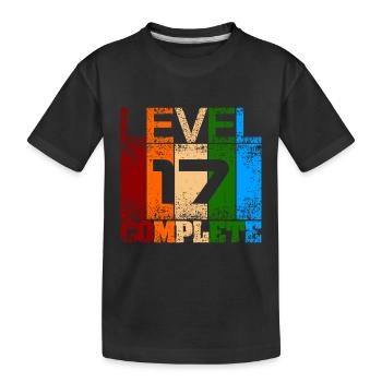 Endlich bin ich 17 - Kinder Premium Bio T-Shirt - Schwarz - Vorne
