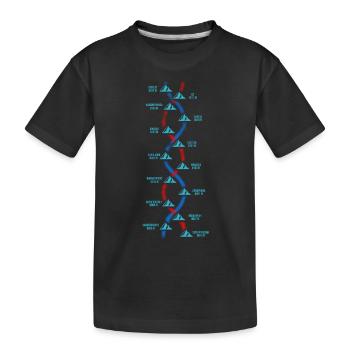 ADN alpiniste 14 plus hautes montagnes Everest K2 Makalu - T-shirt bio Premium Enfant - noir - Devant