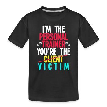 Personal Trainer - Kids' Premium Organic T-Shirt - black - Front