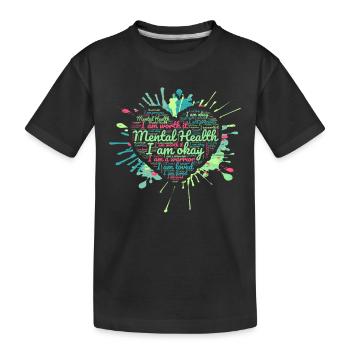 Mental Health Awareness - Kids' Premium Organic T-Shirt - black - Front