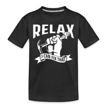 Keine Sorge Das Kann Ich Reparieren Heimwerker - Kinder Premium Bio T-Shirt - Schwarz - Vorne