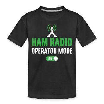 Ham Radio Operator Mode ham radio, amateur radio, - Kinder Premium Bio T-Shirt - Schwarz - Vorne