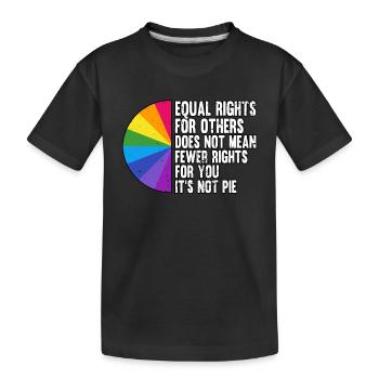 Equal Rights For Others LGBT Bi Pride Month - Kids' Premium Organic T-Shirt - black - Front