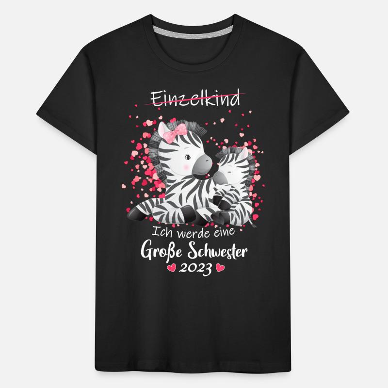 Ich Werde Eine Große Schwester 2023 Kinder Premium Bio T-Shirt