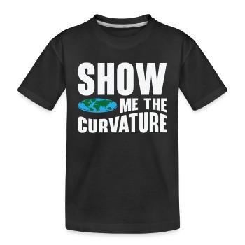Montrez-moi la courbure de la terre - T-shirt bio Premium Enfant - noir - Devant