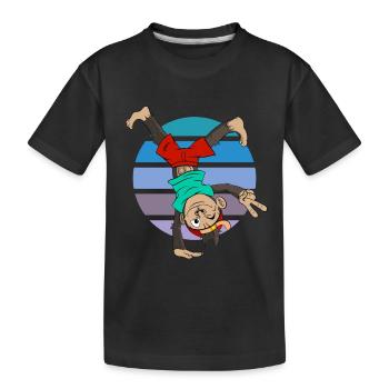 Breakdance Handstand Dance Street Art Breakdancer - Kids' Premium Organic T-Shirt - black - Front