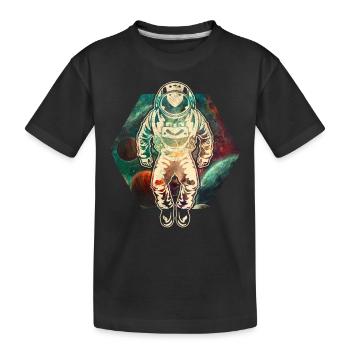 Astronaute dans l’espace - T-shirt bio Premium Enfant - noir - Devant