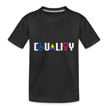 Equality LGBT Pride Month Men Women Gay Bi - Kids' Premium Organic T-Shirt - black - Front