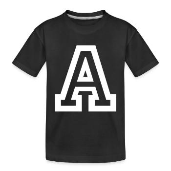 lettre A - T-shirt bio Premium Enfant - noir - Devant
