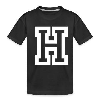Lettre H - T-shirt bio Premium Enfant - noir - Devant
