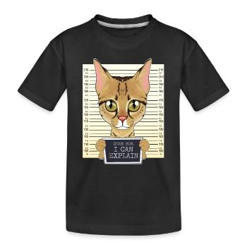Savannah Cat Mom - Dear Mom I Can Explain - Kids' Premium Organic T-Shirt - black - Front
