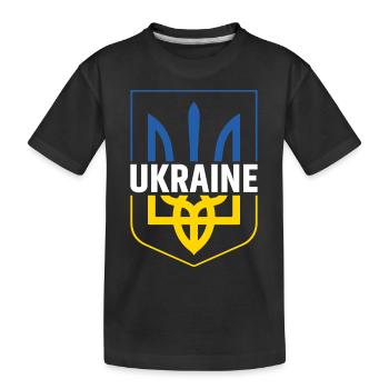 Ukraine - Kinder Premium Bio T-Shirt - Schwarz - Vorne