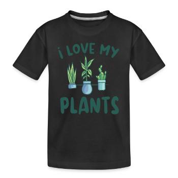 J’adore mes plantes jardinière plante - T-shirt bio Premium Enfant - noir - Devant