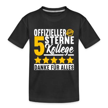 Abschiedsgeschenk Jobwechsel Kollege - Kinder Premium Bio T-Shirt - Schwarz - Vorne