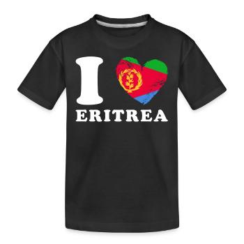 I love Eritrea - Kids' Premium Organic T-Shirt - black - Front