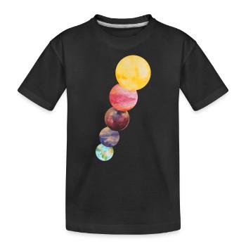 super planets on the space - T-shirt bio Premium Enfant - noir - Devant