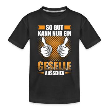 Geselle Gesellenprüfung Ausbildung Abschluss - Kinder Premium Bio T-Shirt - Schwarz - Vorne