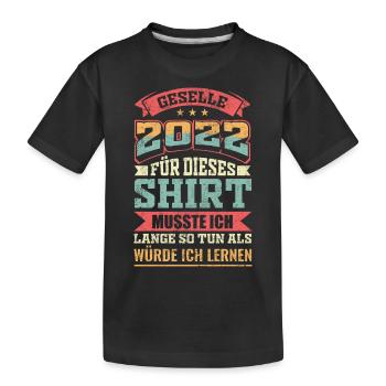 Geselle Abschlussprüfung Retro Geschenk - Kinder Premium Bio T-Shirt - Schwarz - Vorne