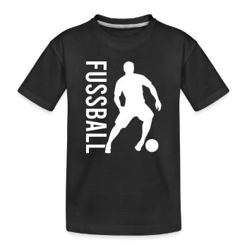 Fußball Fussball - Kinder Premium Bio T-Shirt - Schwarz - Vorne