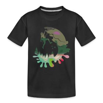 Climber - Kids' Premium Organic T-Shirt - black - Front