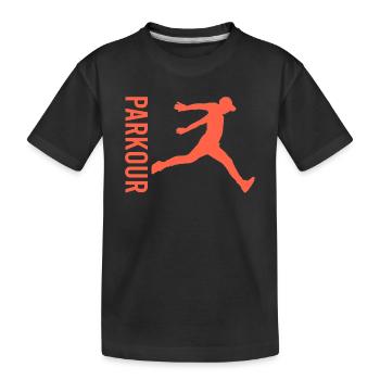 Parkour - Kids' Premium Organic T-Shirt - black - Front