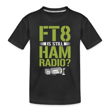 Funk Amateur Funker Funken Radio Hobby Geschenk - Kinder Premium Bio T-Shirt - Schwarz - Vorne