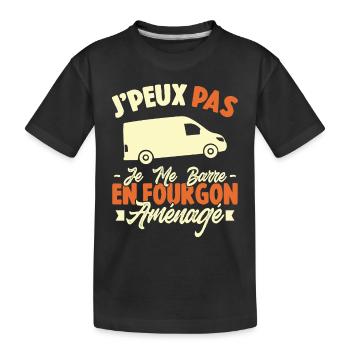 J'peux pas j'me barre en fourgon aménagé - T-shirt bio Premium Enfant - noir - Devant