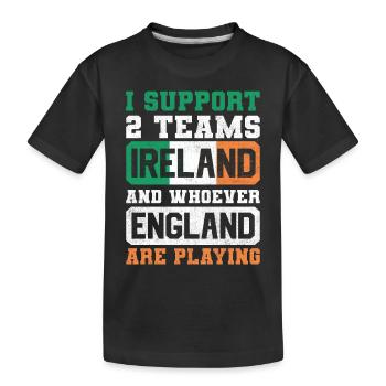 Irland, England, Rugby - Kinder Premium Bio T-Shirt - Schwarz - Vorne