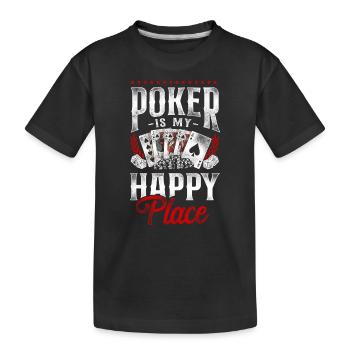 Poker Vintage Poker Est Mon Heureux - T-shirt bio Premium Enfant - noir - Devant