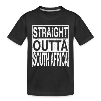 Afrique du Sud Straight outta Afrique du Sud - T-shirt bio Premium Enfant - noir - Devant